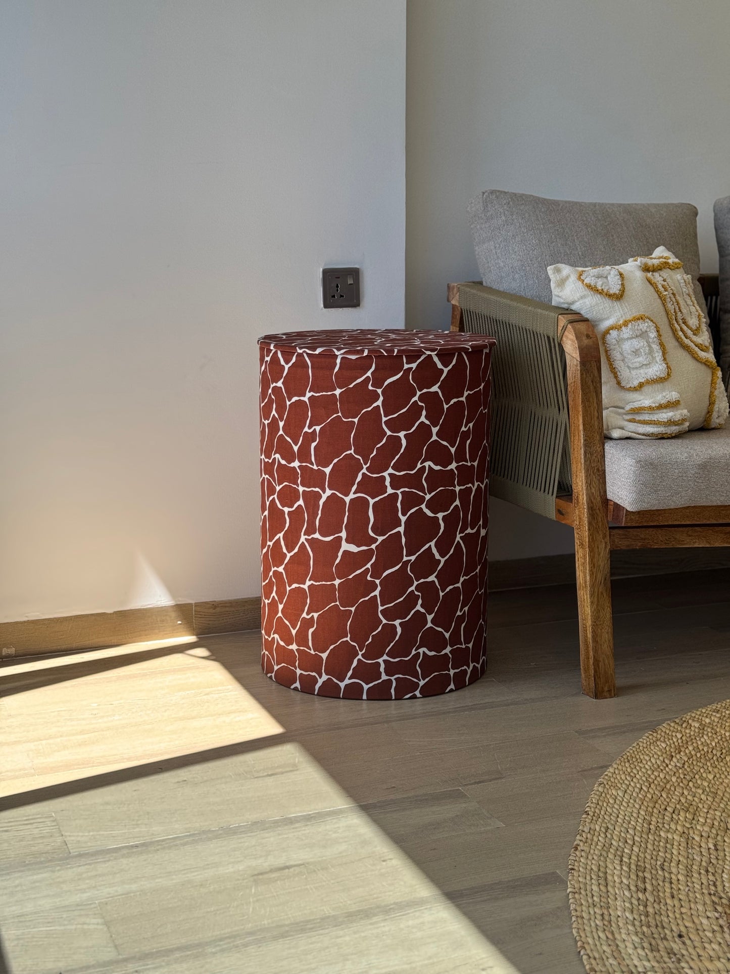 XL Ottoman- Giraffe print