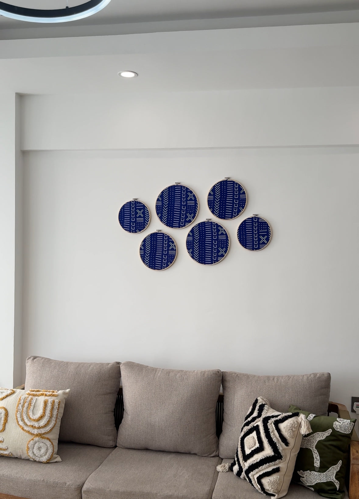 6pc wall decor set- Blue ankara print