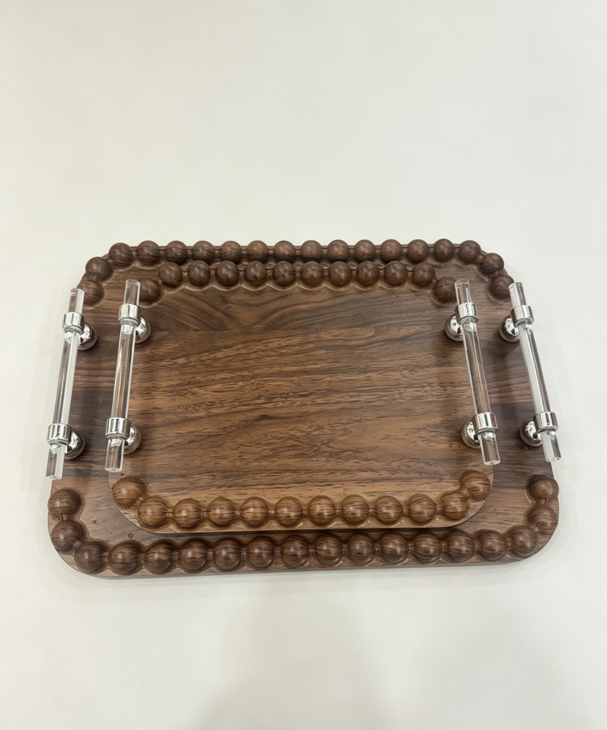 Wooden decorative tray sets- 2PC