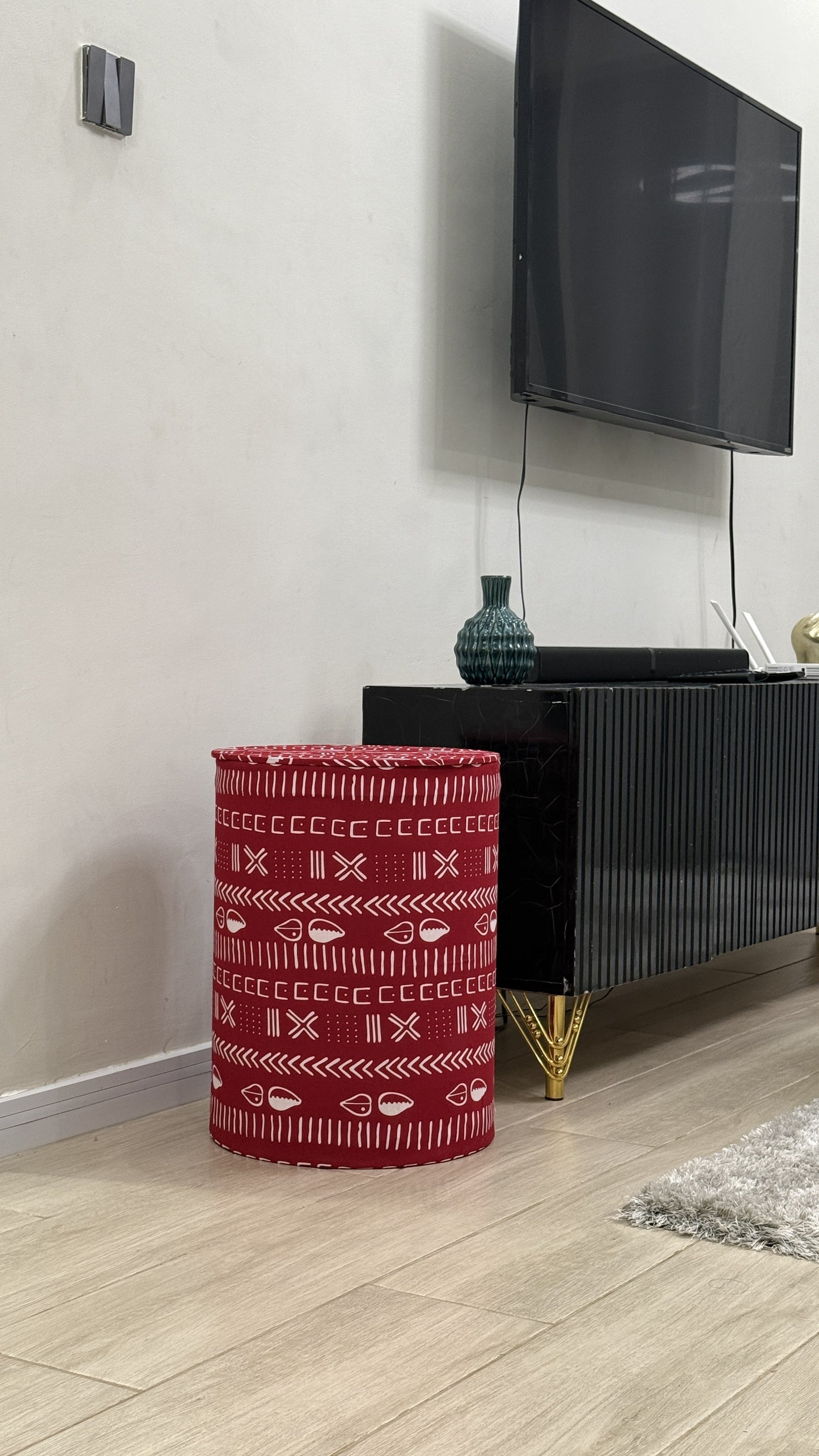Ottoman- Red Ankara Print
