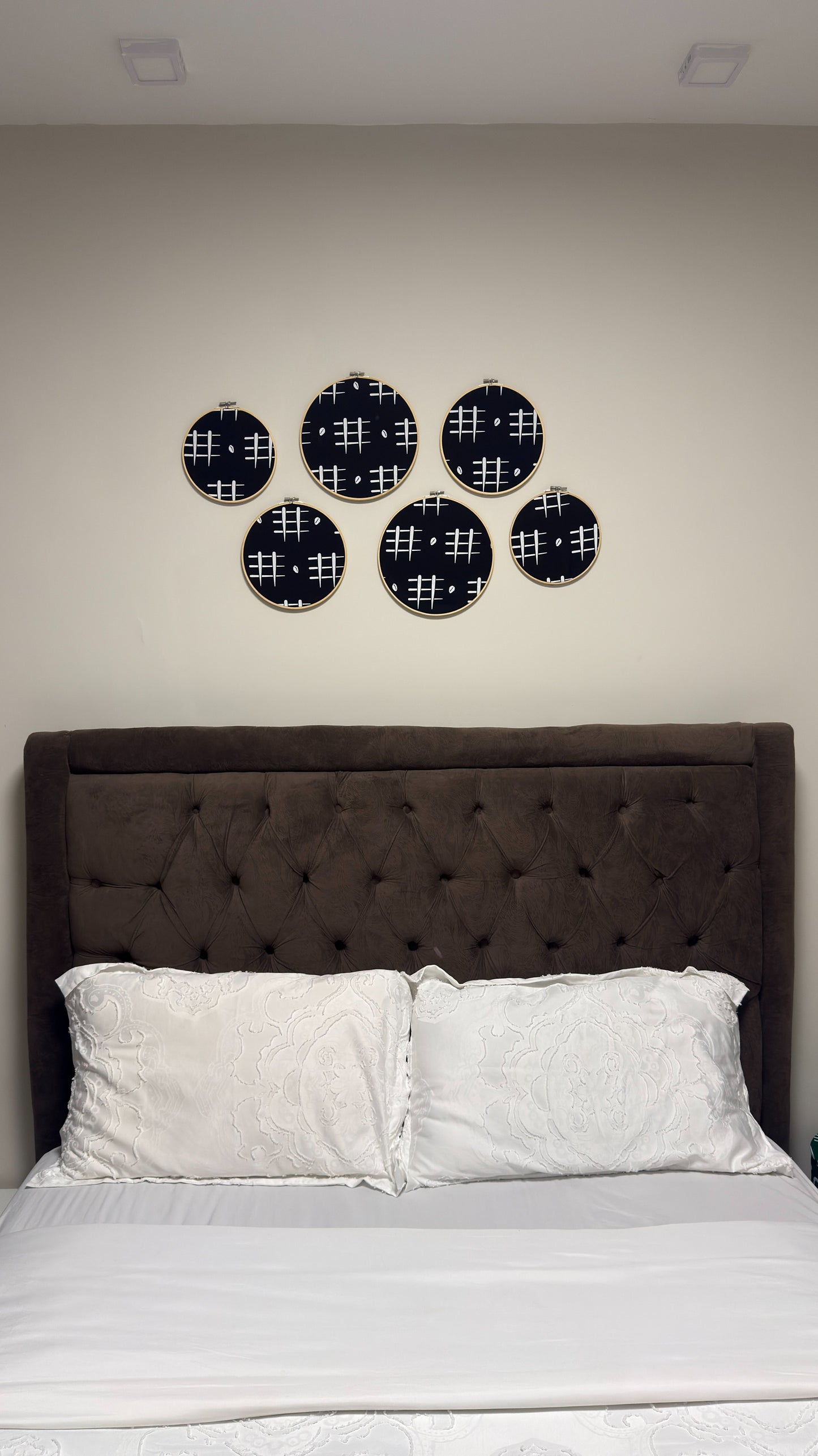 6pc Wall Decor Set- Black Ankara Print