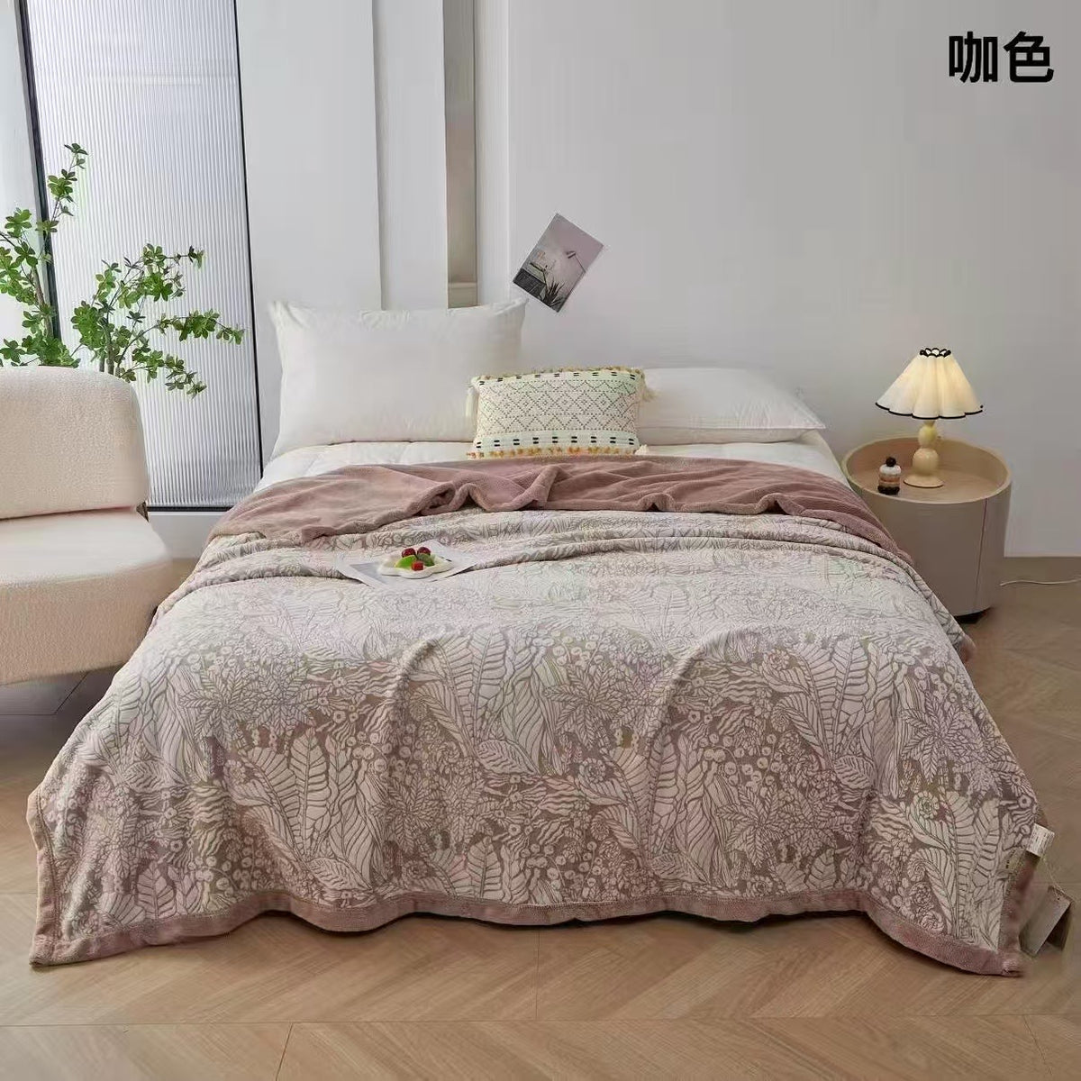 Botanical Print Throw blanket (6*6)