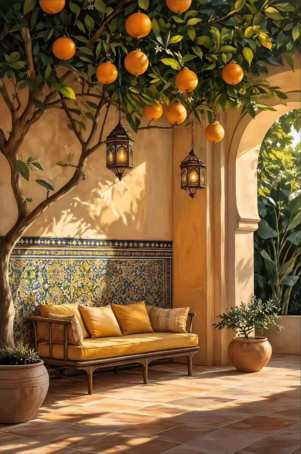 3pc Framed Wall Art (40*60cm)- Mediterranean inspired