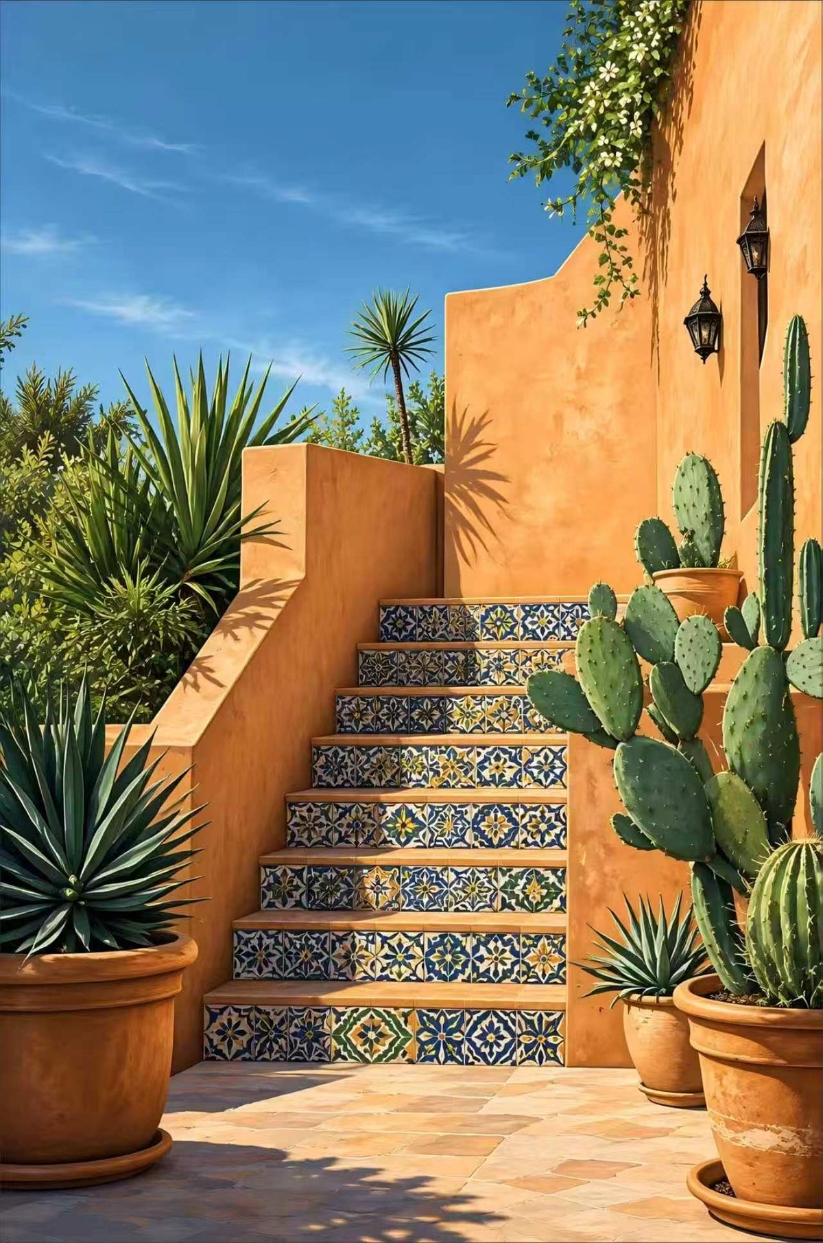 3pc Framed Wall Art (40*60cm)- Mediterranean inspired
