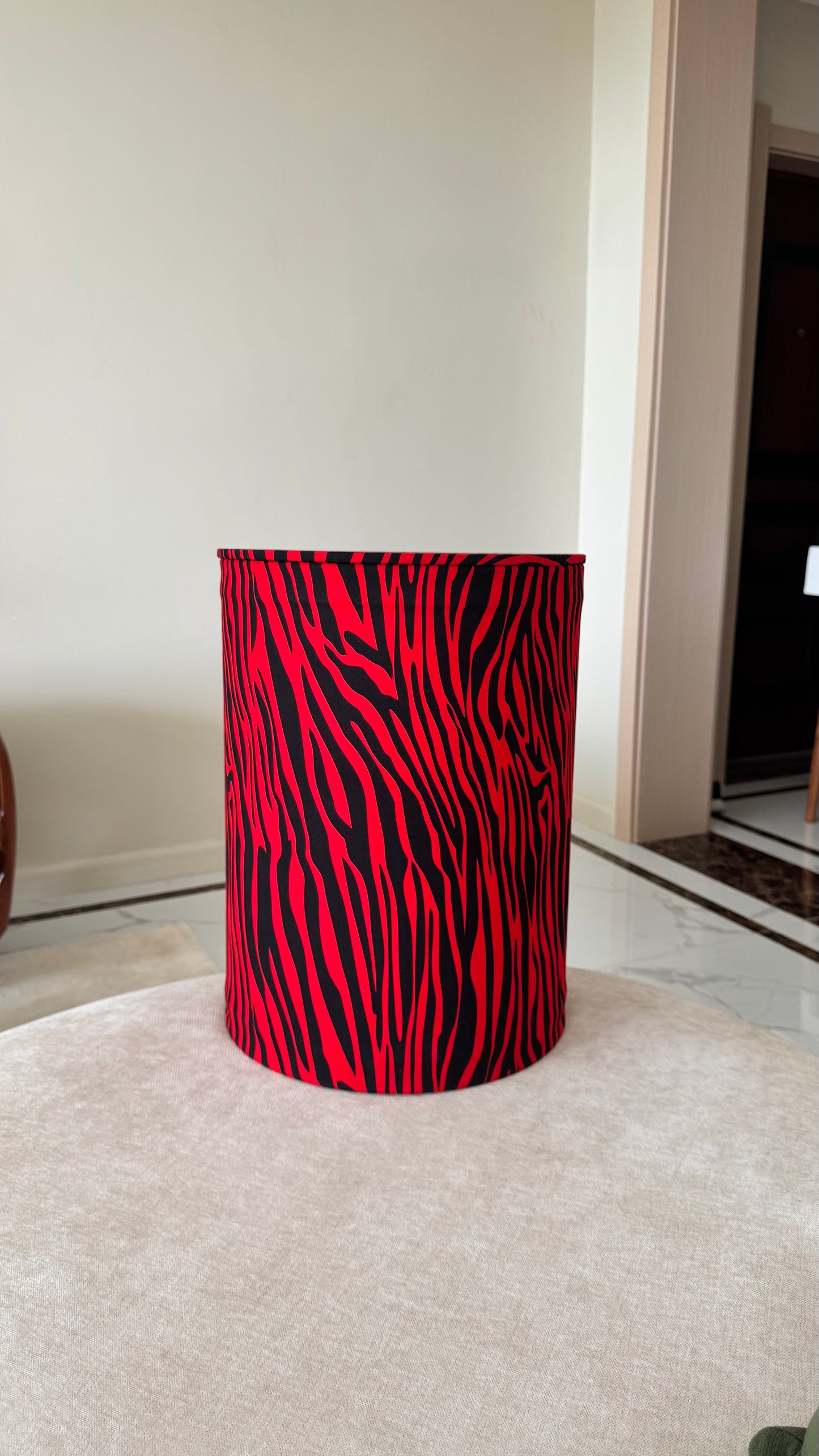 Ottoman- Red Zebra print