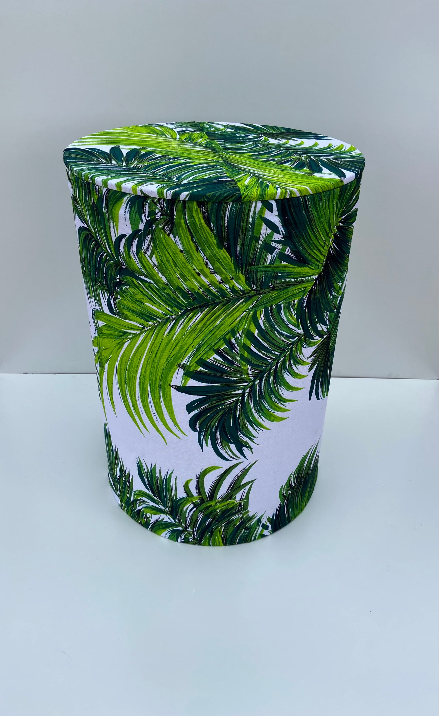 XL Ottoman - Green palm print