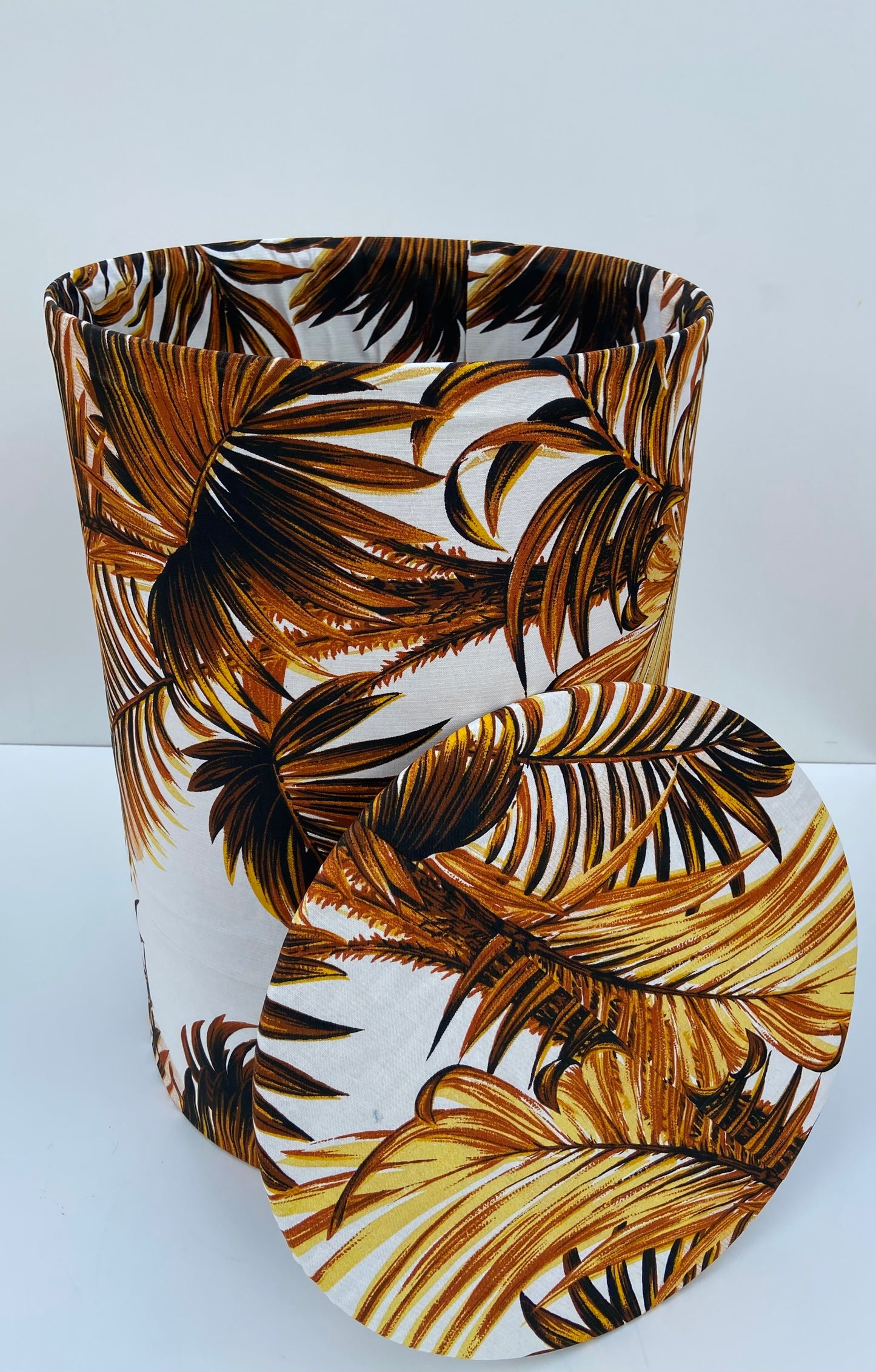 XL Ottoman- Brown Palm print