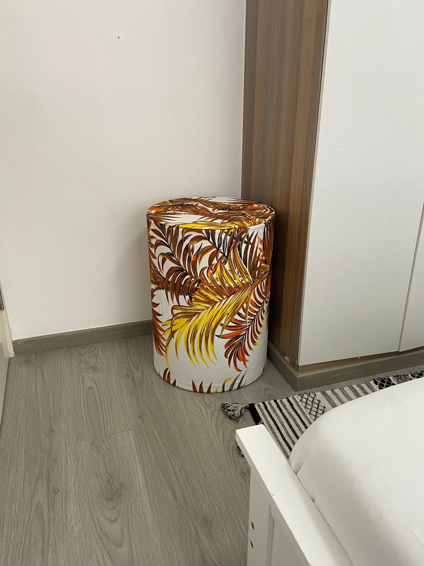 XL Ottoman- Brown Palm print