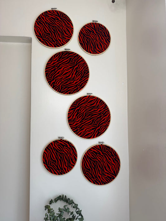 6pc Wall decor set- Tiger print