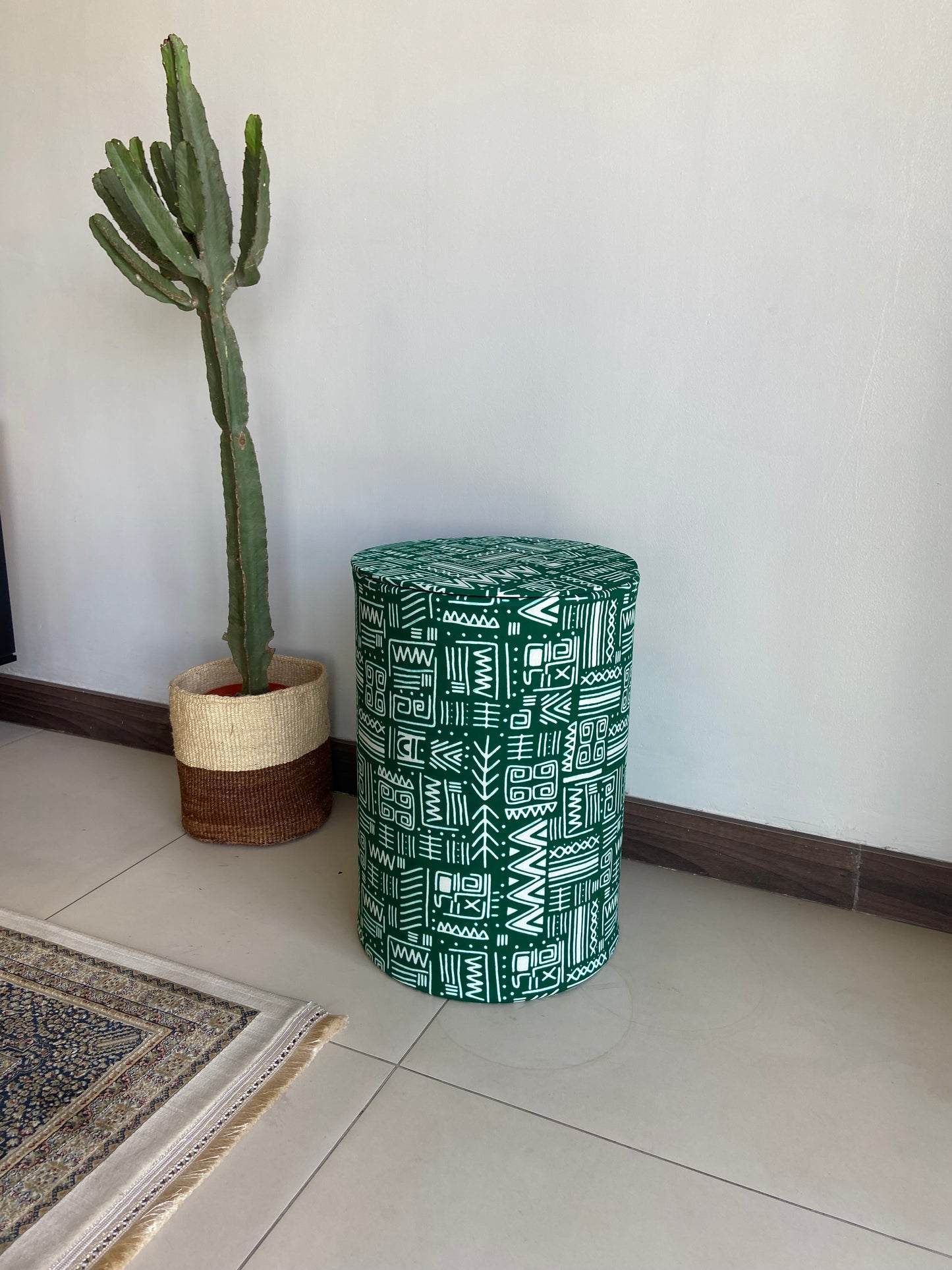 Classic ottoman- Green tribal ankara print