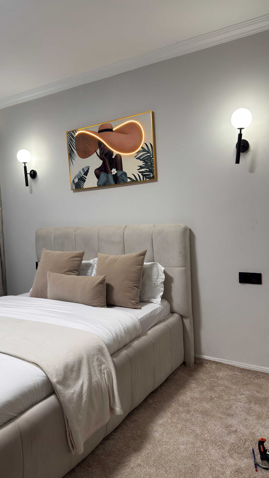 Girl in Hat LED WALL ART