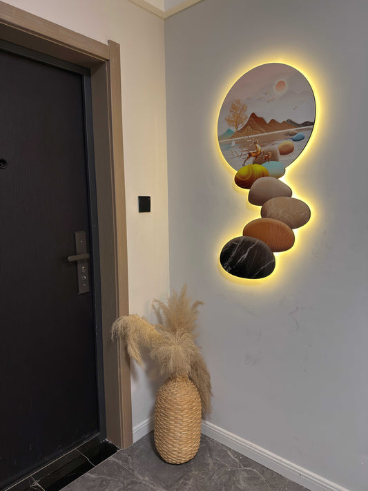 Riverstone Landscape LED WALL ART