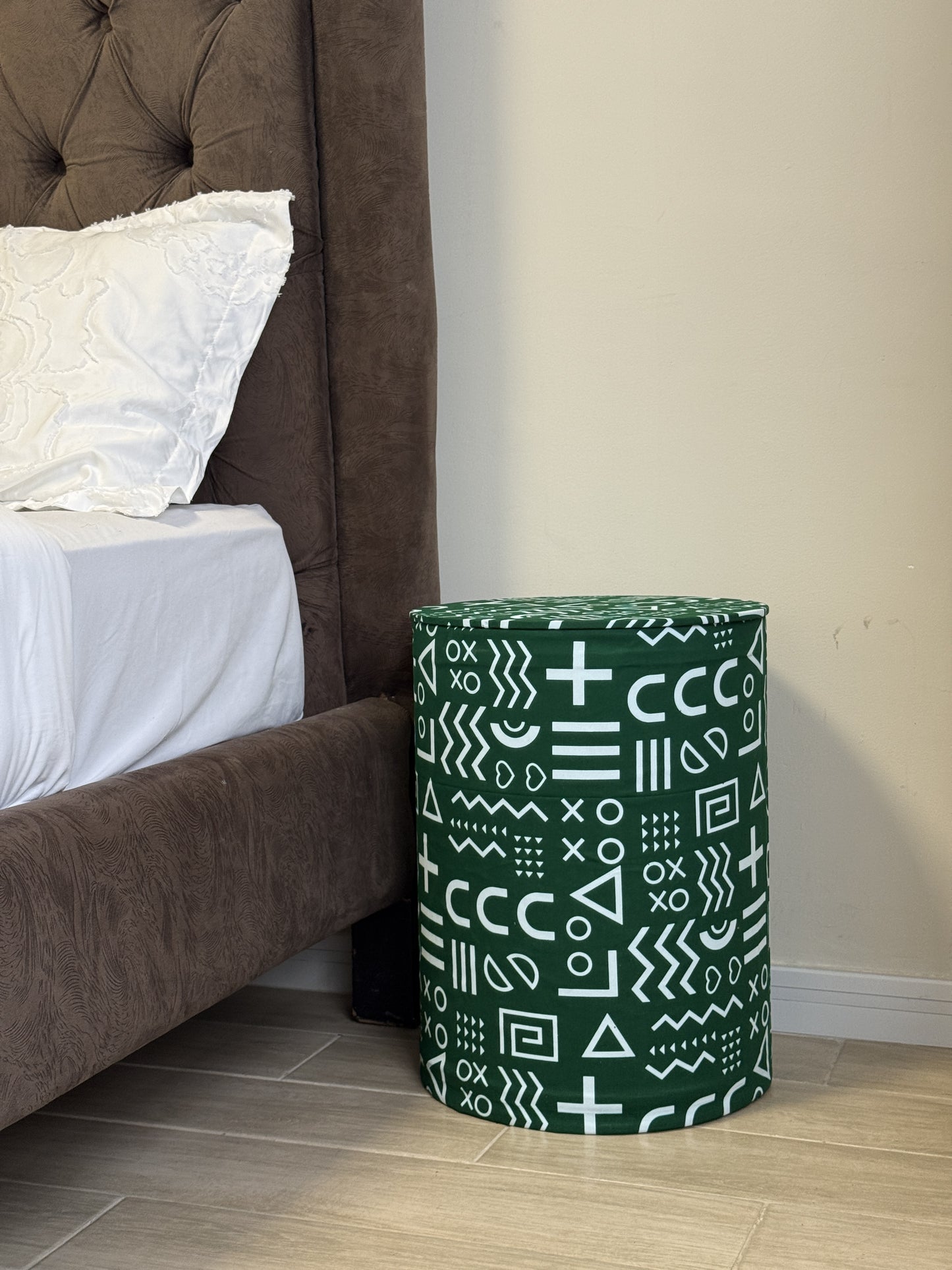 Ottoman- Green ankara print