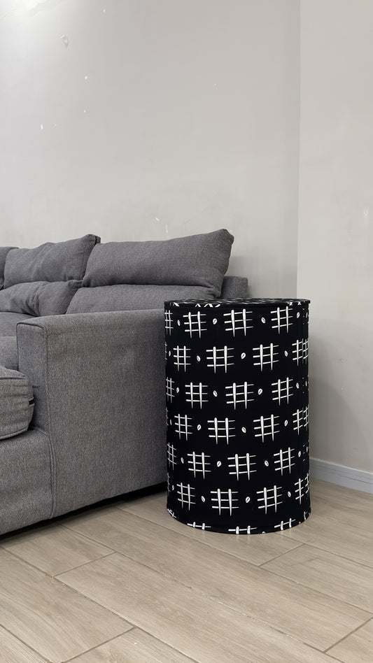 Ottoman- Black Ankara Print