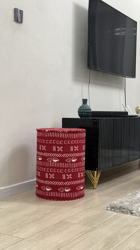 Ottoman- Red Ankara Print