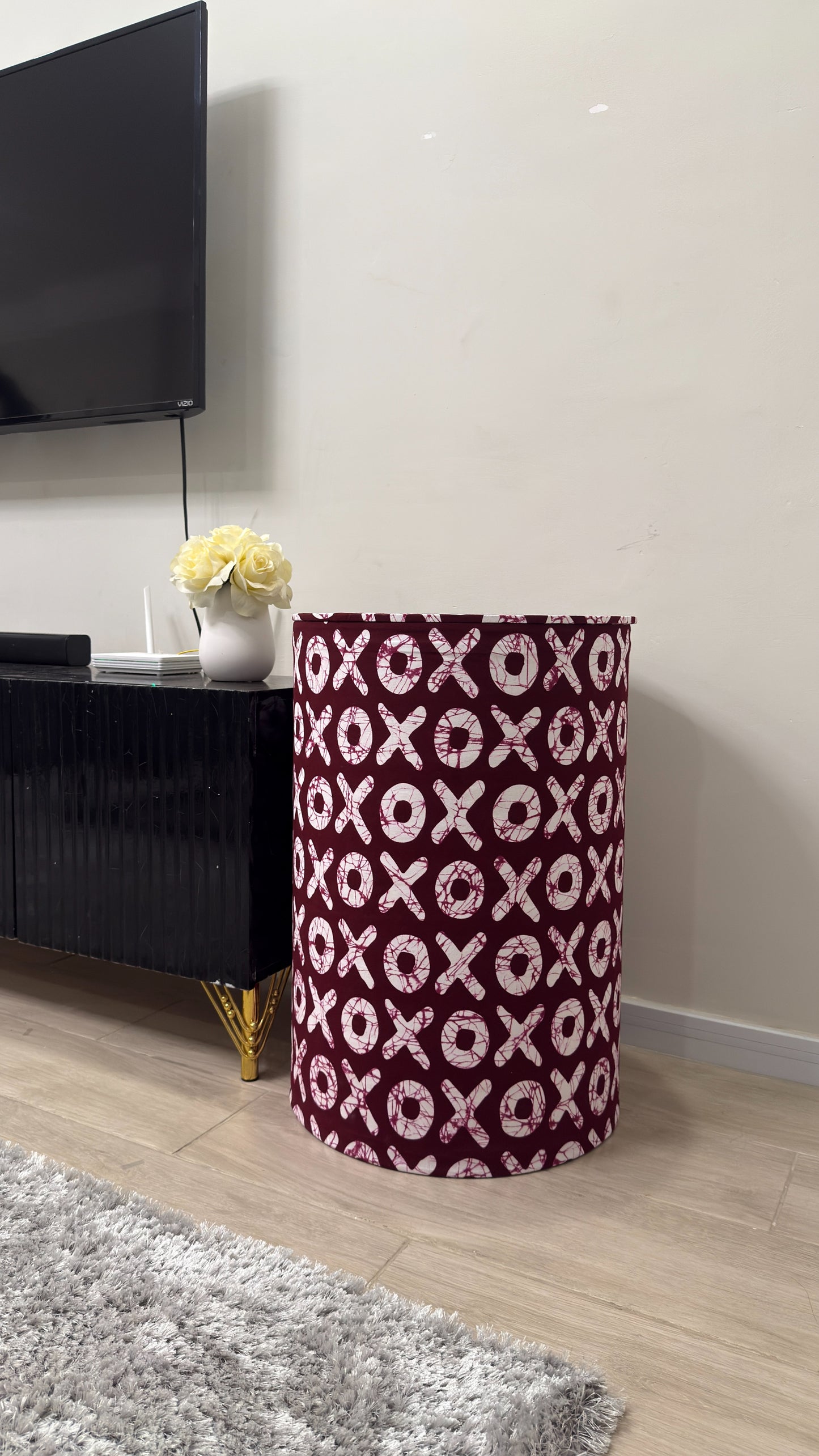 Ottoman- Burgundy Ankara Print