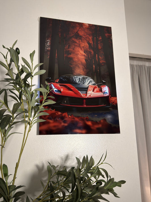 Red car LED WALL ART